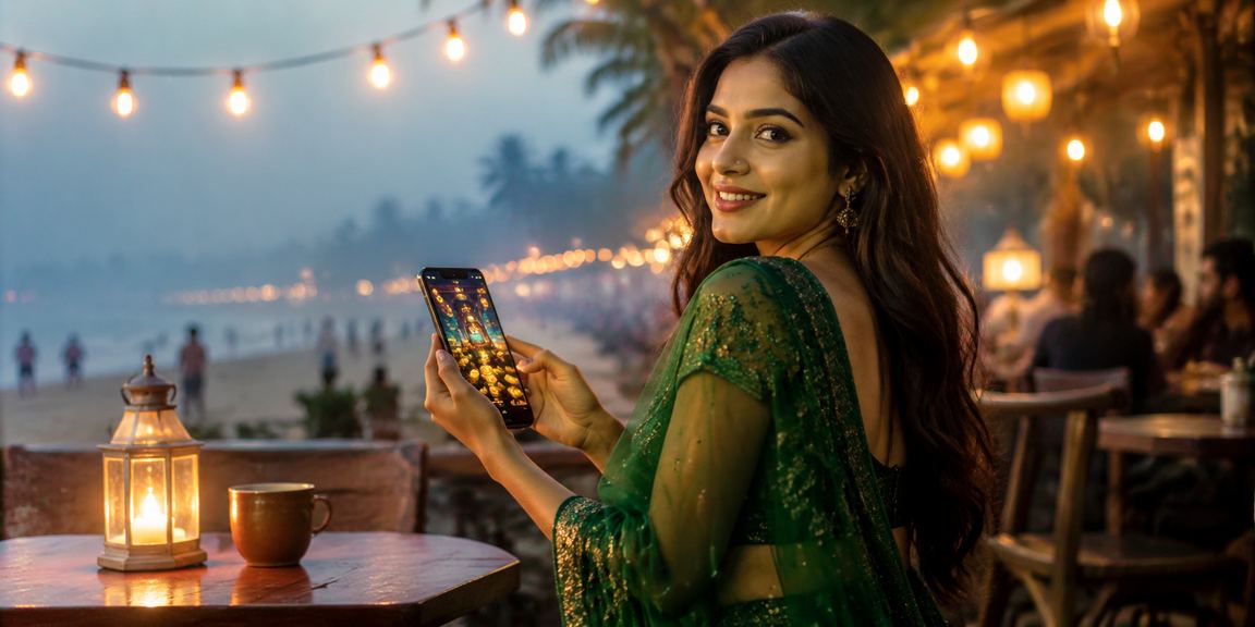 রংপুরে শাড়ি পরা নারী মোবাইলে দায়িত্বশীলভাবে ক্যাসিনো গেম উপভোগ করছেন